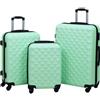 vidaXL Set Valigie Trolley a Custodia Rigida 3 pz Menta in ABS