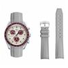 Senza marchio Cinturino Orologio 20mm per MoonSwatch Omega X Swatch Silicone Fine Curva + S...