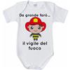 Fupies Body neonato da grande farò il vigile del fuoco