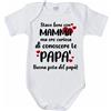 Fupies Body neonato stavo bene con mamma ma ero curioso di conoscere te papà grafica...