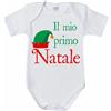 Body neonato il mio primo natale con cappello da elfo