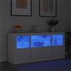 vidaXL Credenza con Luci LED Bianca 142,5x37x67 cm