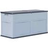 vidaXL Baule da Giardino 320 L Grigio Nero