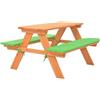 vidaXL Tavolo e Panche da Picnic 89x79x50 cm Legno Massello di Abete