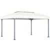 vidaXL Gazebo 400x300 cm Crema Alluminio