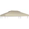 vidaXL Telo di Ricambio per Gazebo 310g/m² Beige 3x4m