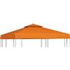 vidaXL Telo di Ricambio per Gazebo 310g/m² Arancione 3x3m
