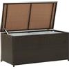 vidaXL Baule da Giardino in Polyrattan 100x50x50 cm Marrone