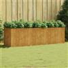 vidaXL Fioriera Rialzata da Giardino 280x80x80 cm in Acciaio Corten