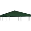 vidaXL Copertura Superiore per Gazebo 310 g/m² 3x3 m Verde