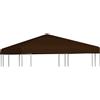 vidaXL Copertura Superiore per Gazebo 310 g/m² 3x3 m Marrone