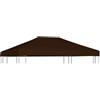 vidaXL Copertura Superiore per Gazebo 310 g/m² 3x4 m Marrone