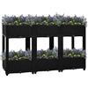 vidaXL Fioriera Rialzata 120x40x71 cm in Polipropilene