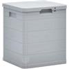 vidaXL Baule da Giardino 90 L Grigio Chiaro