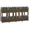vidaXL Fioriera Rialzata 160x40x71 cm in Polipropilene