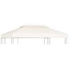 vidaXL Telo di Ricambio per Gazebo 310g/m² Bianco Crema 3x4m
