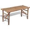 vidaXL Panchina da Giardino Pieghevole 118 cm in Bambù