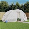 vidaXL Serra con Telaio in Acciaio Bianco 10 m² 5x2x2,3 m