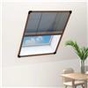vidaXL Zanzariera Plissettata Finestre in Alluminio Marrone 80x100 cm