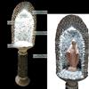 FratelliVagnoni Nicchia grotta cupola base con luce faretto no madonna pietre bianche e cemento