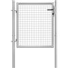 vidaXL Cancello per Giardino in Acciaio Zincato 105x125cm Argento