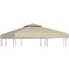 vidaXL Telo di Ricambio per Gazebo 310g/m² Beige 3x3m