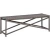 vidaXL Panchina da Giardino 120 cm in Polyrattan Grigio