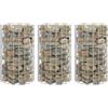vidaXL Fioriere Gabbione Circolare 3 pz in Acciaio Zincato Ø30x50 cm