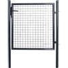 vidaXL Cancello per Giardino Rete in Acciaio Zincato 85,5x100cm Grigio