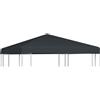 vidaXL Copertura Superiore per Gazebo 310 g/m² 3x3 m Grigio