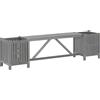 vidaXL Panca da Giardino con 2 Fioriere 150cm Legno Massello di Acacia