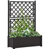 VidaXL Fioriera da Giardino con Graticcio 100x43x142 cm PP Antracite