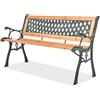 vidaXL Panchina da Giardino 122 cm in Legno