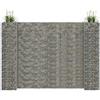 vidaXL Gabbione Fioriera ad "H" in Filo di Acciaio 260x40x180 cm