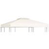 vidaXL Telo di Ricambio per Gazebo 310g/m² Bianco Crema 3x3m