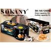 DRIWEI Macchina Per Colazione 3in1 1250w Fornetto 12L Tostiera Toast Macchina Caffè 1L