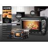 HOOMEI Forno Elettrico 13L 1200W Ventilato Fornetto Timer Luce Interna 6 funzioni