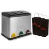 ARTEX spa Pattumiera Differenziata Logica in Acciaio Inox 45 Litri 3 Scomparti Artex