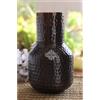 Fatto a mano Bottiglia Decorativa In Rame Martellato Colore Marrone Scuro Forma Ghada 1530 ml