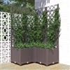 vidaXL Fioriera da Giardino con Graticcio Marrone 80x80x136 cm in PP