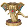 Ottone Grande Ganesh Tronco Astratto Idolo Ganesha Bhagwan Statua