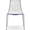 SCAB DESIGN SET 4 SEDIE SEDIA CASA BAR LIVING ZEBRA BICOLORE 4 GAMBE CROMATE