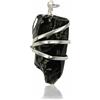 Reiki Crystal Products Pendente In Pietra Cristallo Avvolto In Filo Nero Tormalina Reiki Guarigione