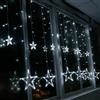 partenopea Tenda luminosa catena luci LED di Natale 10 Stelle luce bianca fredda da interno