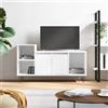 VidaXL Mobile Porta TV Bianco Lucido 100x35x55 cm in Legno Multistrato