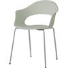 SCAB DESIGN SET DA 2 SEDIE SEDIA CASA BAR LIVING PRANZO LADY B 4 GAMBE CROMATE