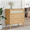 Senza Marca/Generico vidaXL Cassettiera SENJA Aspetto Rattan Marrone 80x40x80 cm Legno Pino