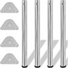 vidaXL Gambe per Tavolo 4 pz Altezza Regolabile Cromate 710 mm