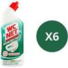 WC NET DISINCROSTANTE Disinfettante Gel per Sanitari e Superfici - 700mL x 6pz