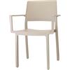 SCAB DESIGN SET DA 4 SEDIE SEDIA CASA BAR RISTORANTI BISTROT KATE CON BRACCIOLI